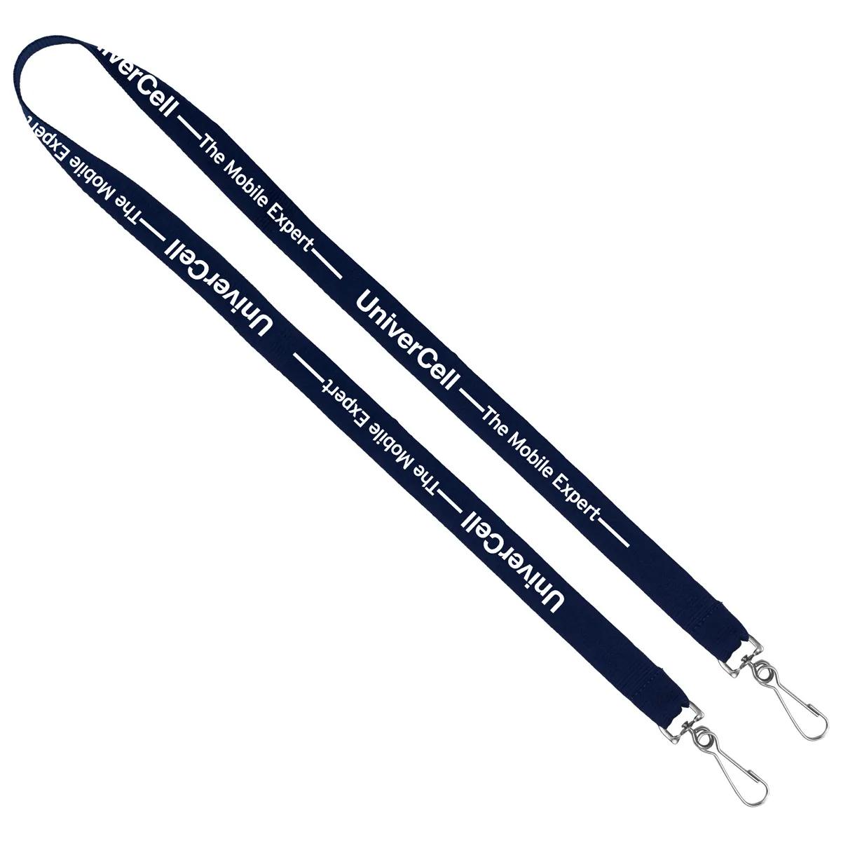 Custom Lanyards Dual Attachment Polyester Silkscreen - 18 x 0.75 in - product view 10