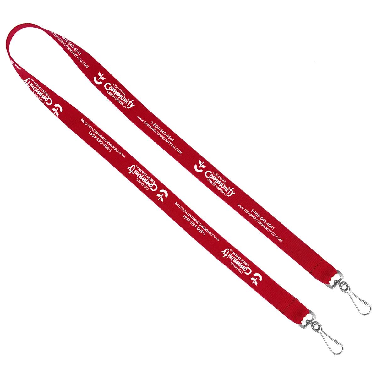 Custom Lanyards Dual Attachment Polyester Silkscreen - 18 x 0.75 in - product view 14