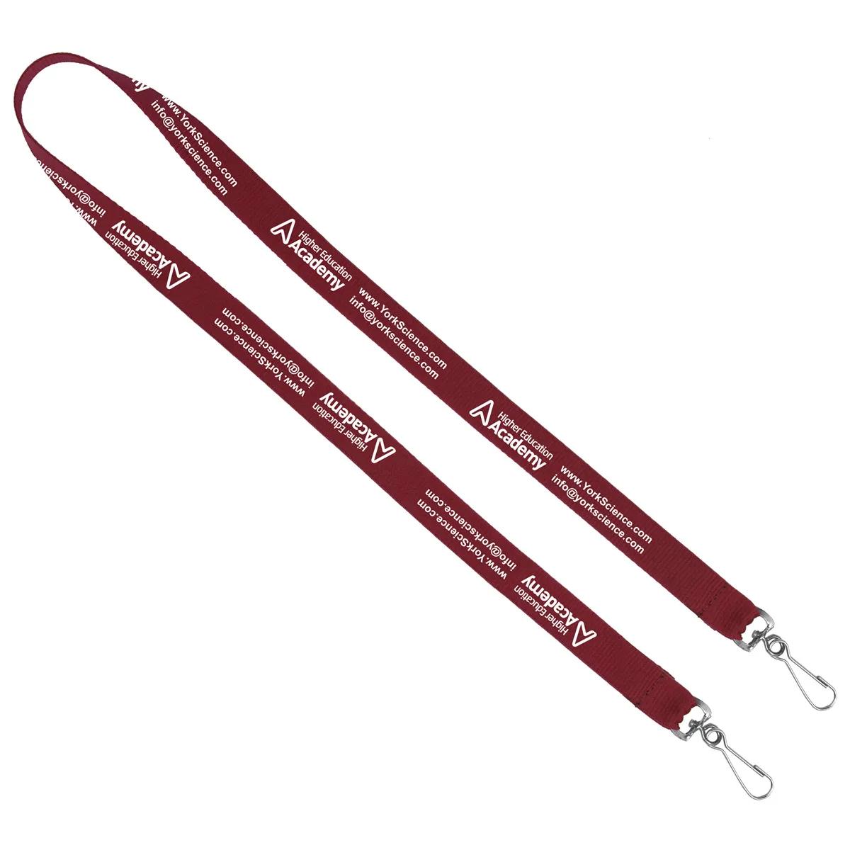 Custom Lanyards Dual Attachment Polyester Silkscreen - 18 x 0.75 in - product view 29