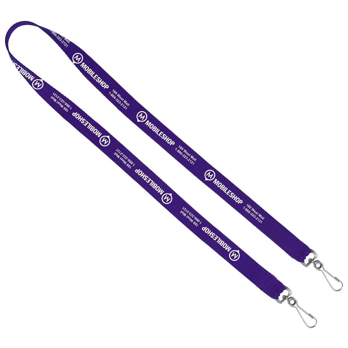 Custom Lanyards Dual Attachment Polyester Silkscreen - 18 x 0.75 in - product view 35