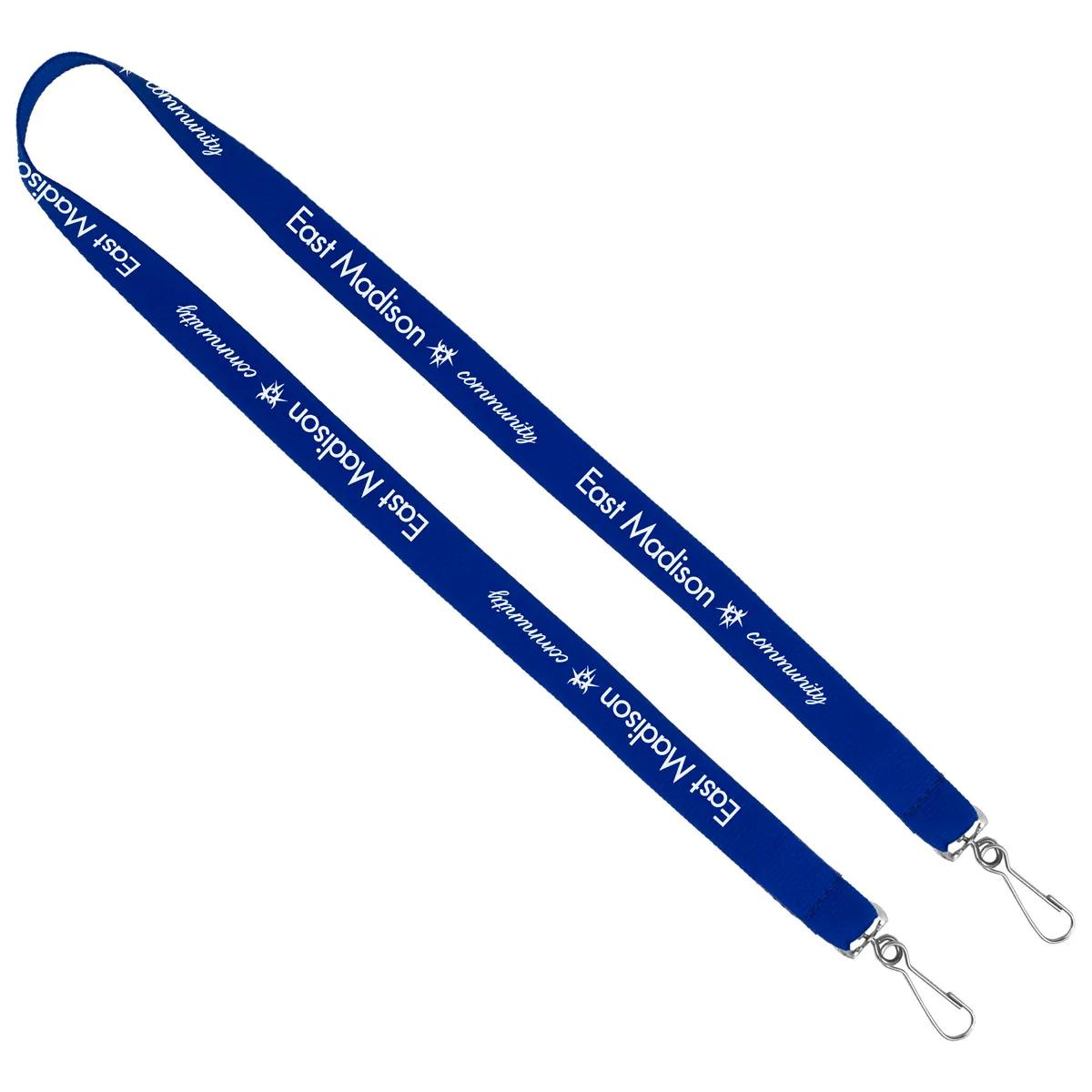 Custom Lanyards Dual Attachment Polyester Silkscreen - 18 x 0.75 in - product view 39