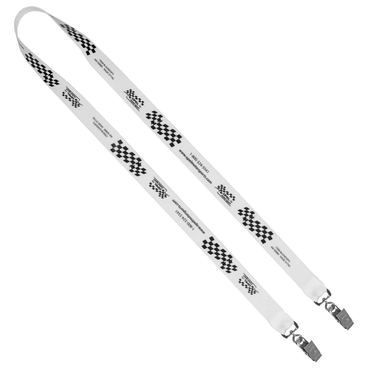 Custom Lanyards Dual Attachment Polyester Silkscreen - 18 x 0.75 in - product view 42