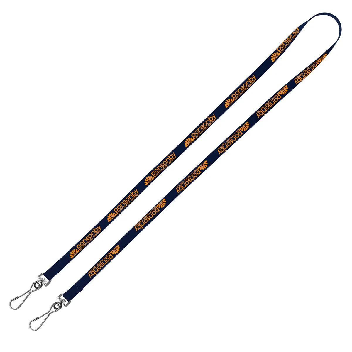 Custom Lanyards Dual Attachment Polyester Narrow - 18 x 0.38 in - product view 9