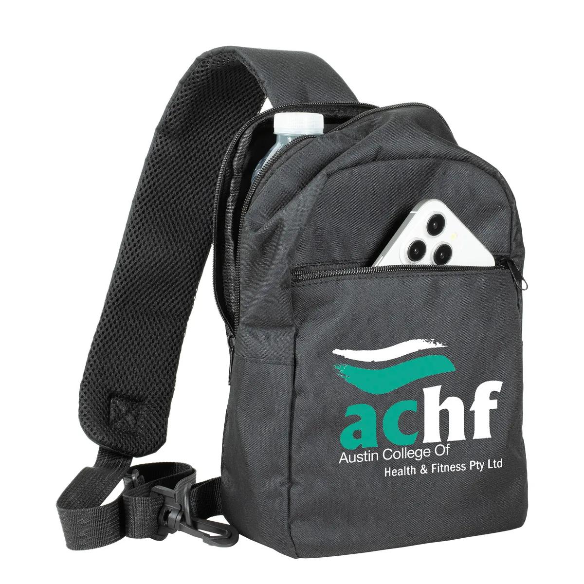 Sling Backpack Recycled RPET Cross-Body Mesh Strap - 7 x 11.5 in - product view 5