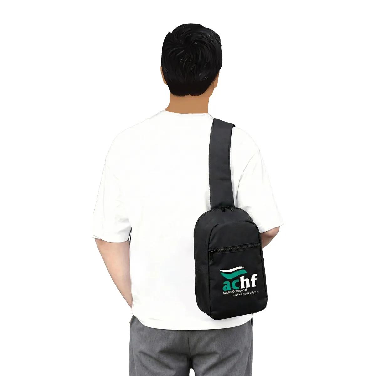 Sling Backpack Recycled RPET Cross-Body Mesh Strap - 7 x 11.5 in - product view 7
