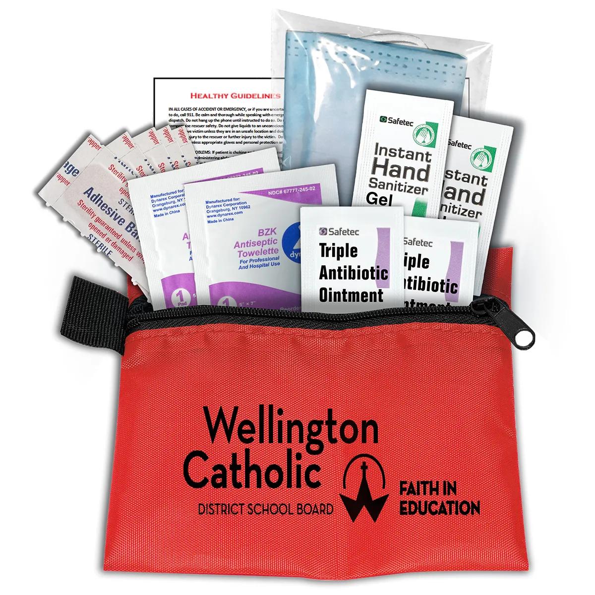 First Aid Kit 13-Piece Protection Pack Zipper Pouch - 5 x 4.25 in - product view 2