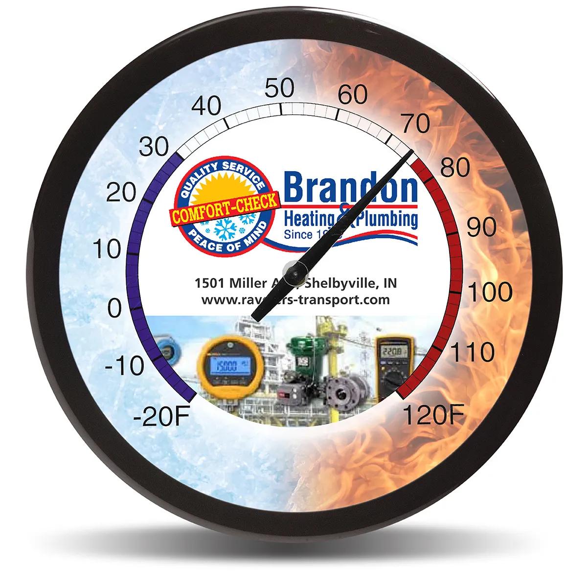 Wall Thermometer Indoor Polystyrene Large Display - 14 in