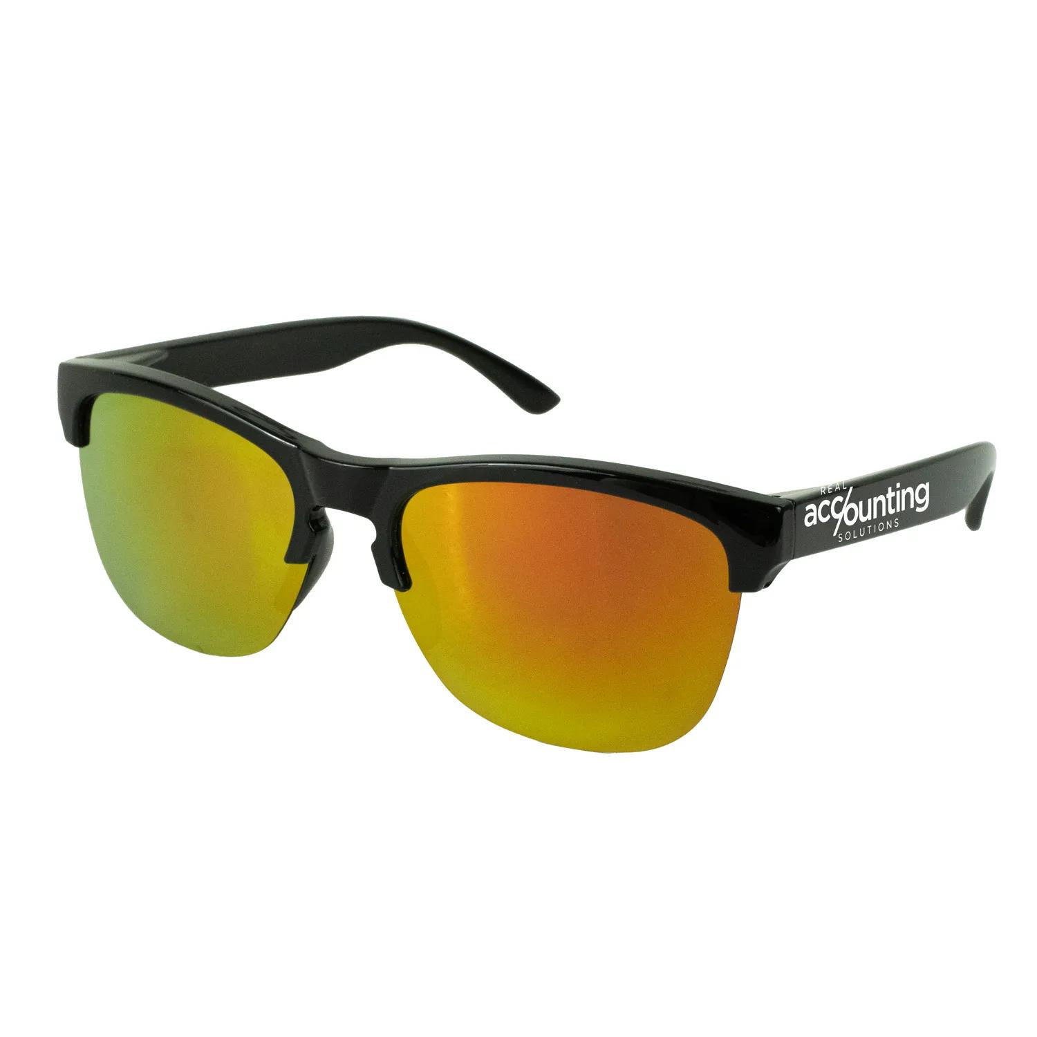 Sunglasses Recycled Half-Frame Reflective UV400 Protection - product view 4