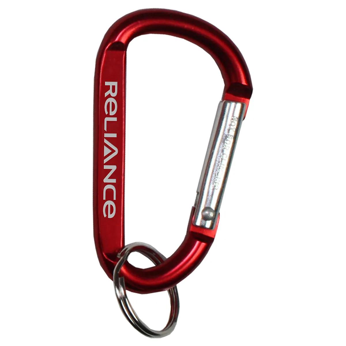 Medium Aluminum Carabiner Keychain Split Ring - 2.4 x 1.3 in - product view 2