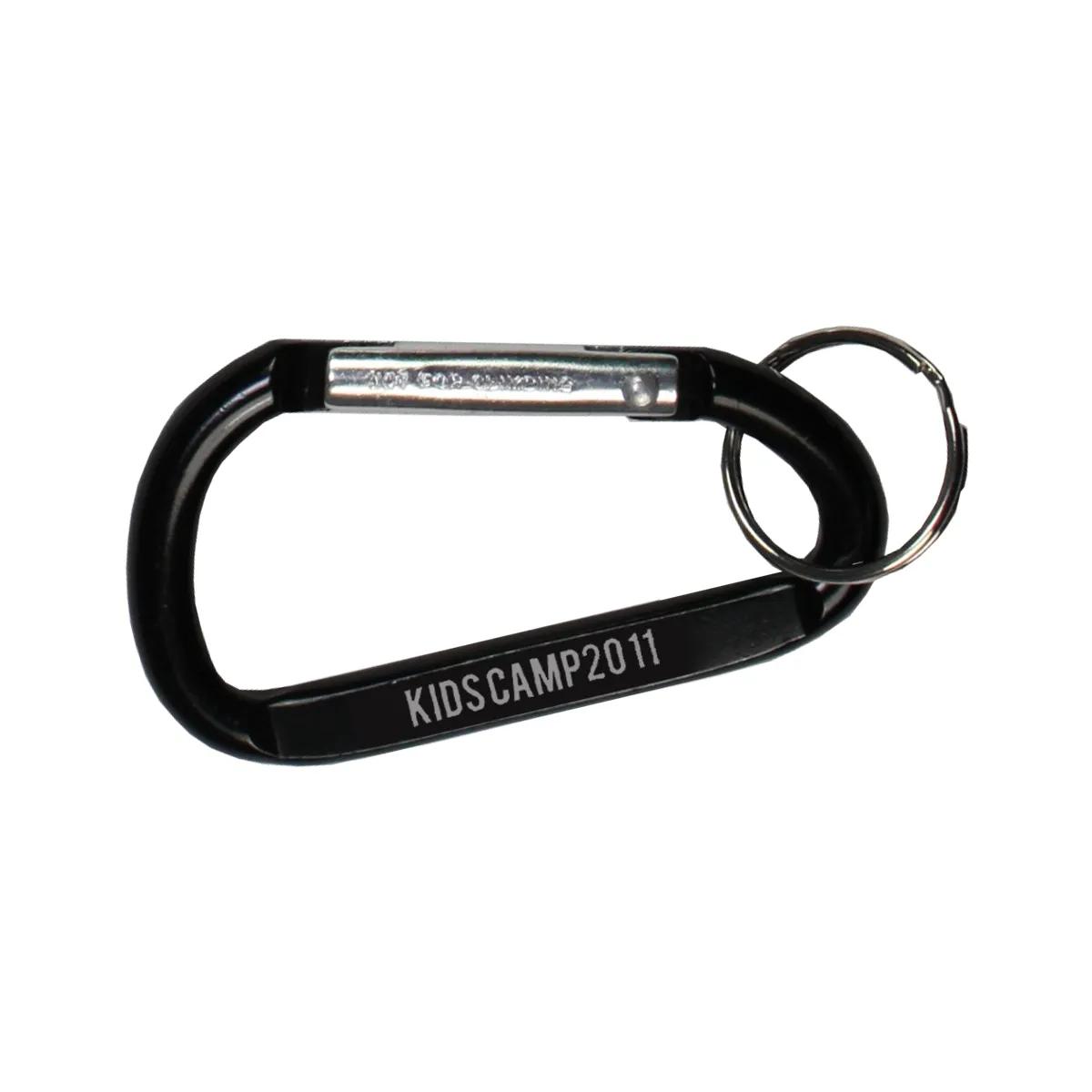 Medium Aluminum Carabiner Keychain Split Ring - 2.4 x 1.3 in - product view 3