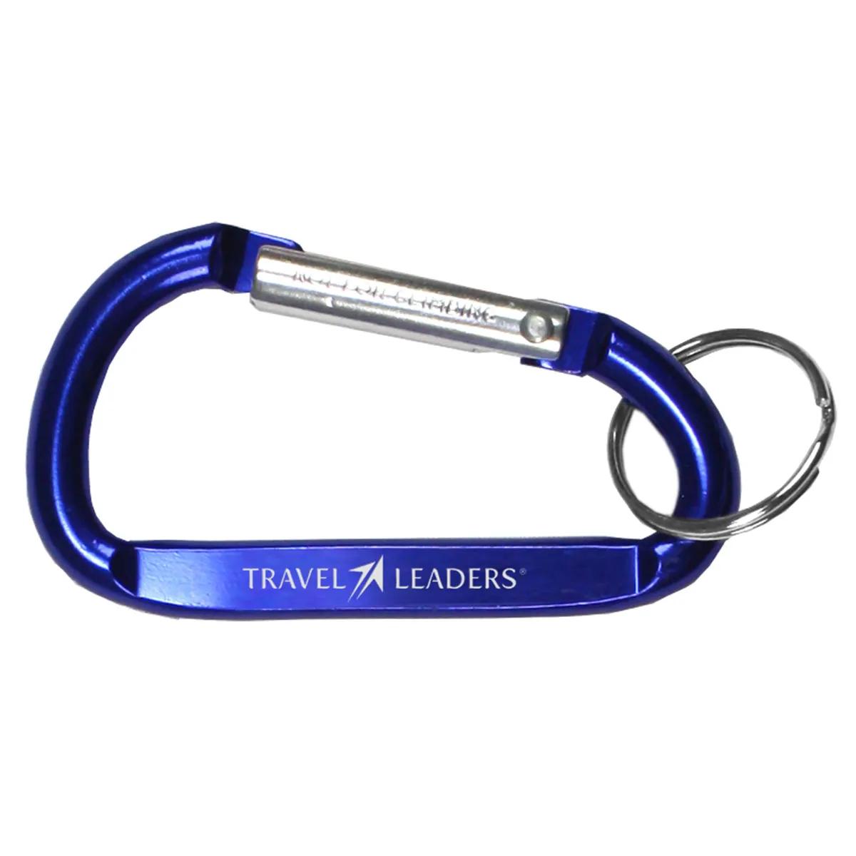 Medium Aluminum Carabiner Keychain Split Ring - 2.4 x 1.3 in - product view 5