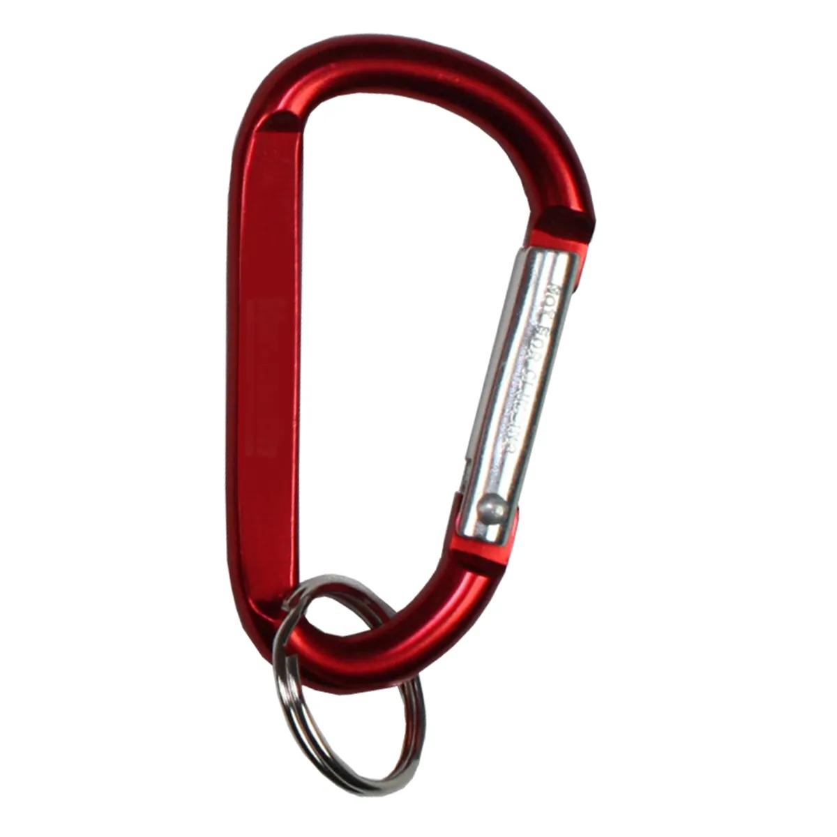 Medium Aluminum Carabiner Keychain Split Ring - 2.4 x 1.3 in - product view 10
