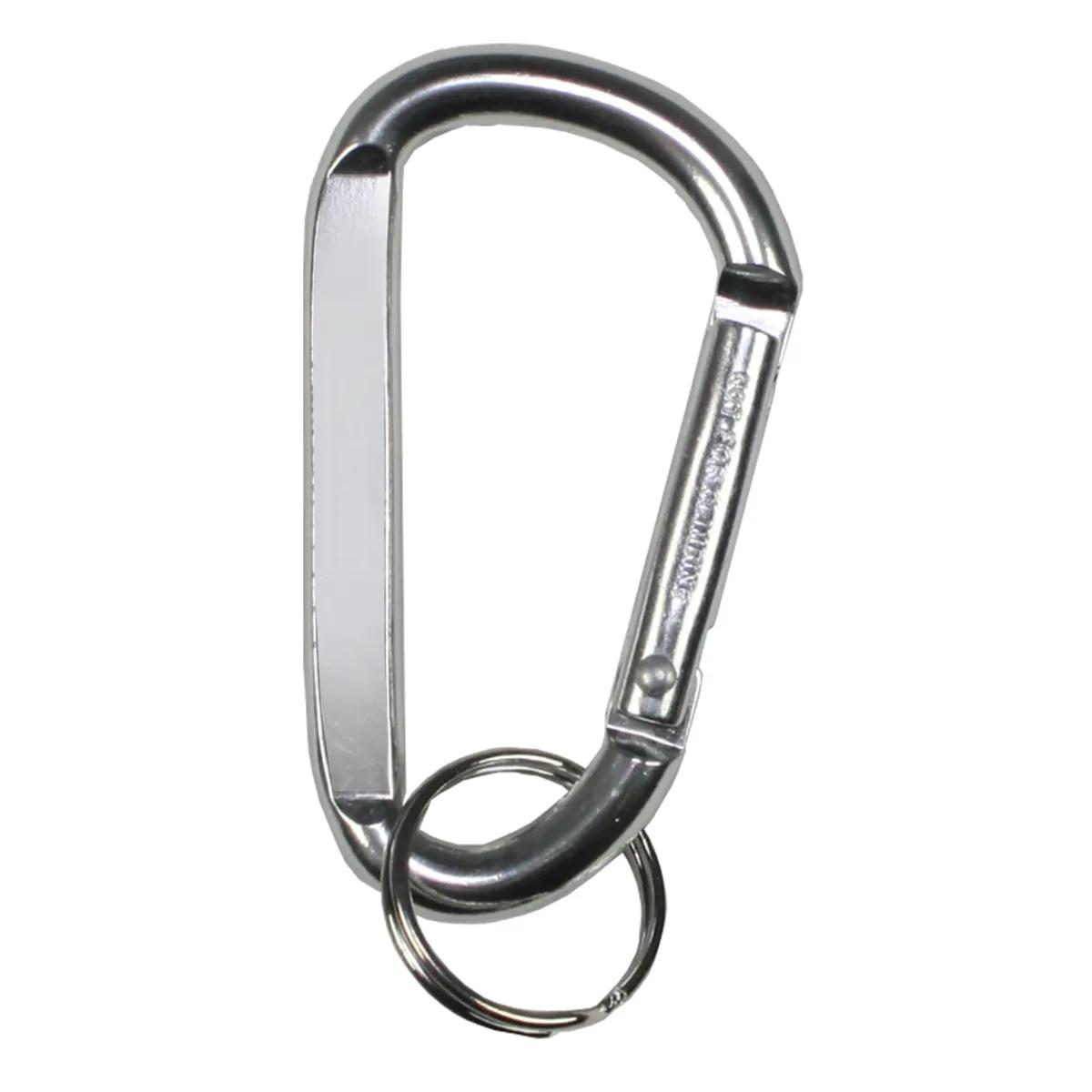Medium Aluminum Carabiner Keychain Split Ring - 2.4 x 1.3 in - product view 11
