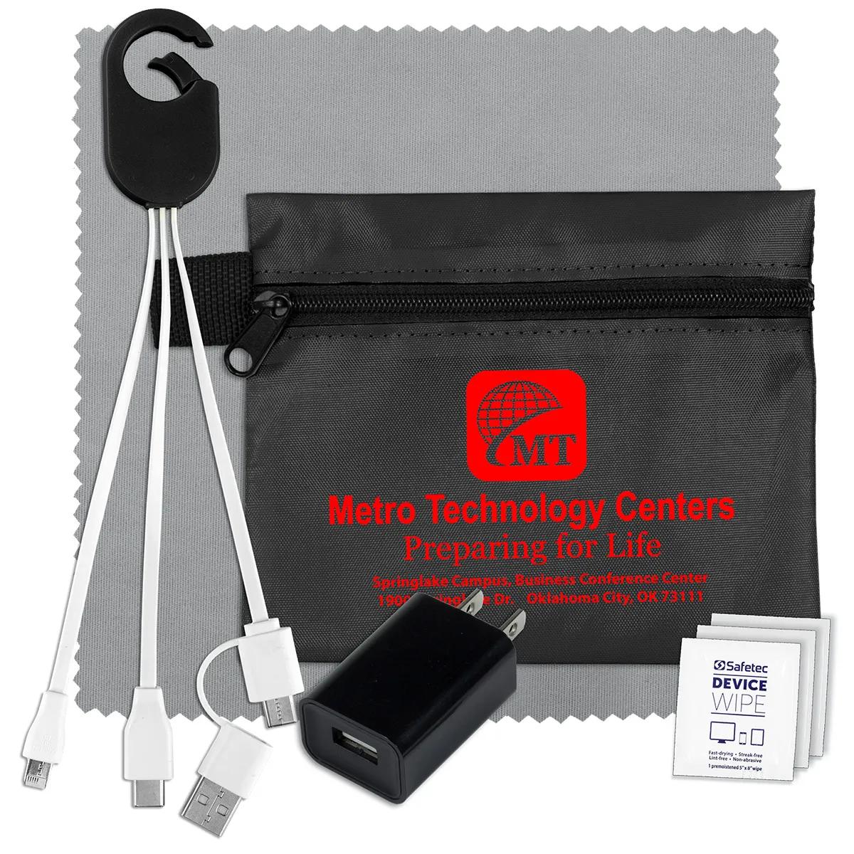 Tech Travel Kit USB Charger Cables Microfiber - 5 x 4.3 in - product view 8