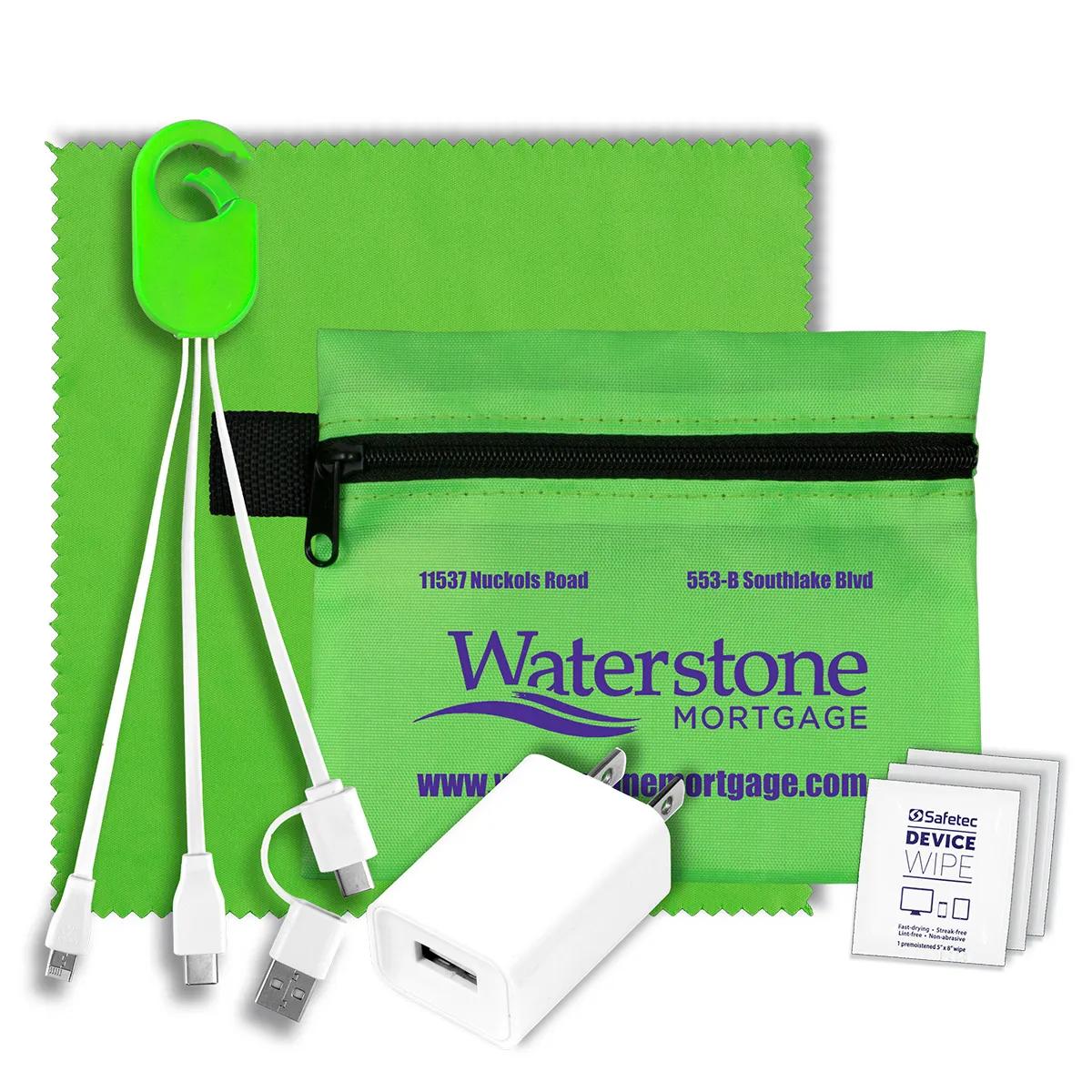 Tech Travel Kit USB Charger Cables Microfiber - 5 x 4.3 in - product view 13