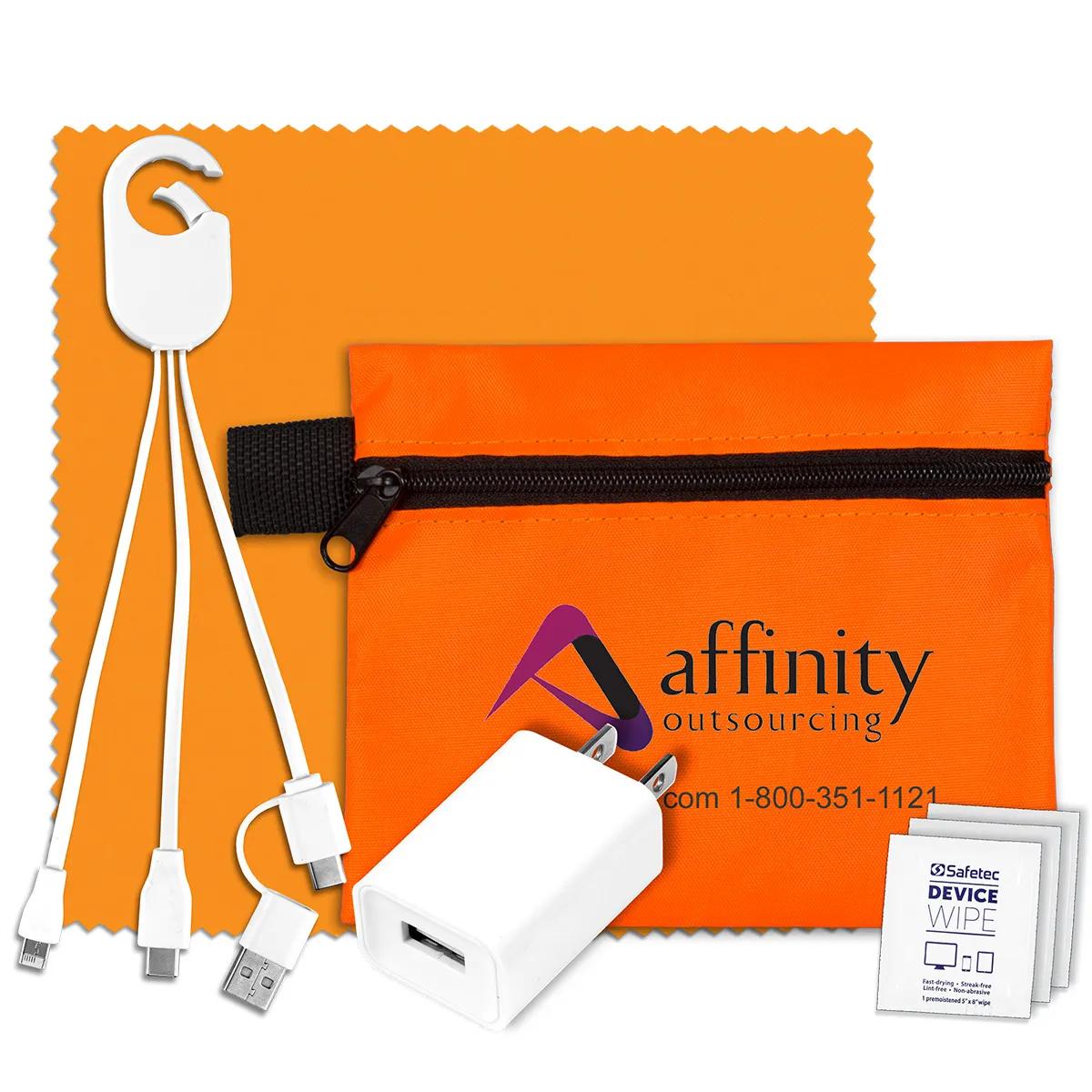 Tech Travel Kit USB Charger Cables Microfiber - 5 x 4.3 in - product view 14