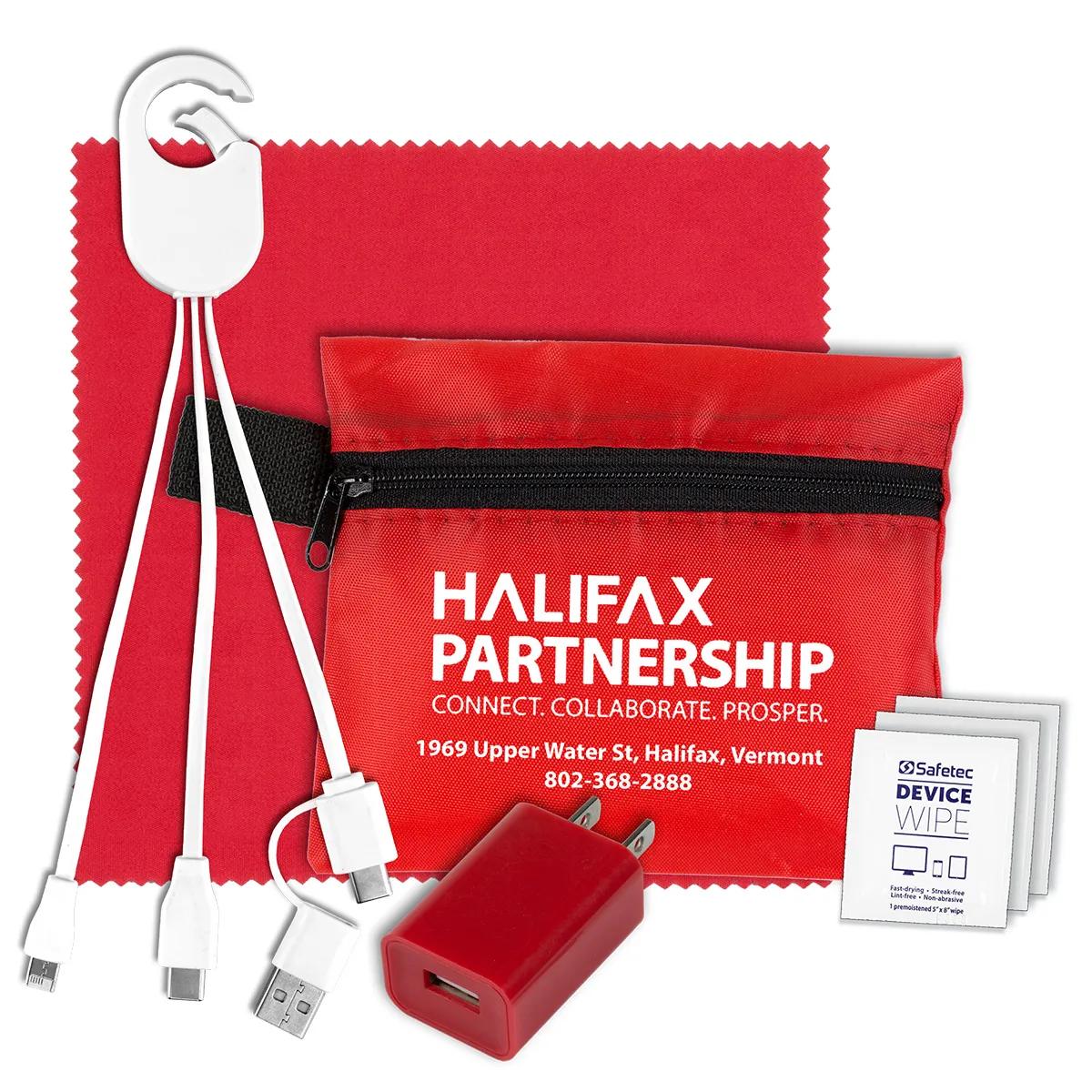 Tech Travel Kit USB Charger Cables Microfiber - 5 x 4.3 in - product view 16