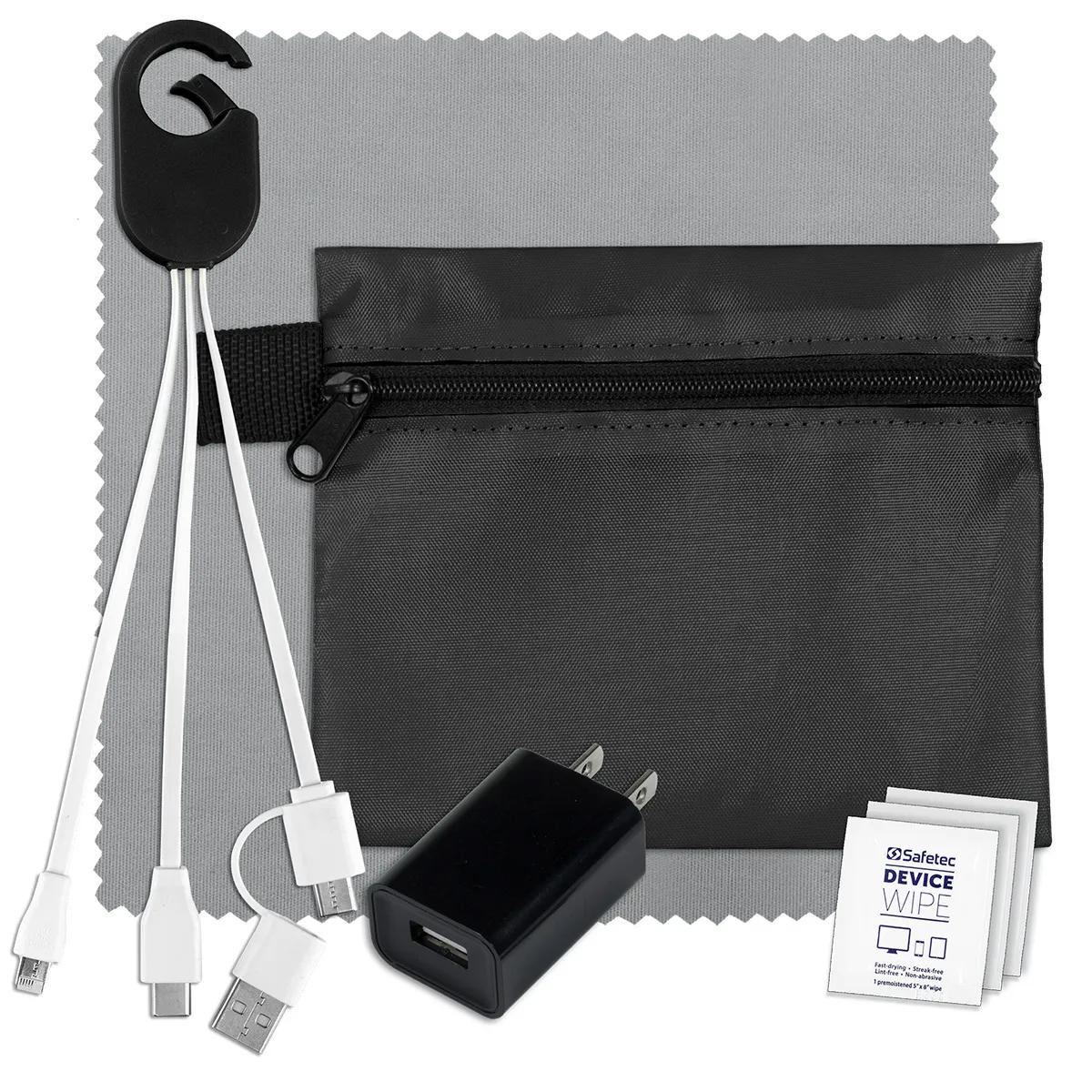 Tech Travel Kit USB Charger Cables Microfiber - 5 x 4.3 in - product view 18