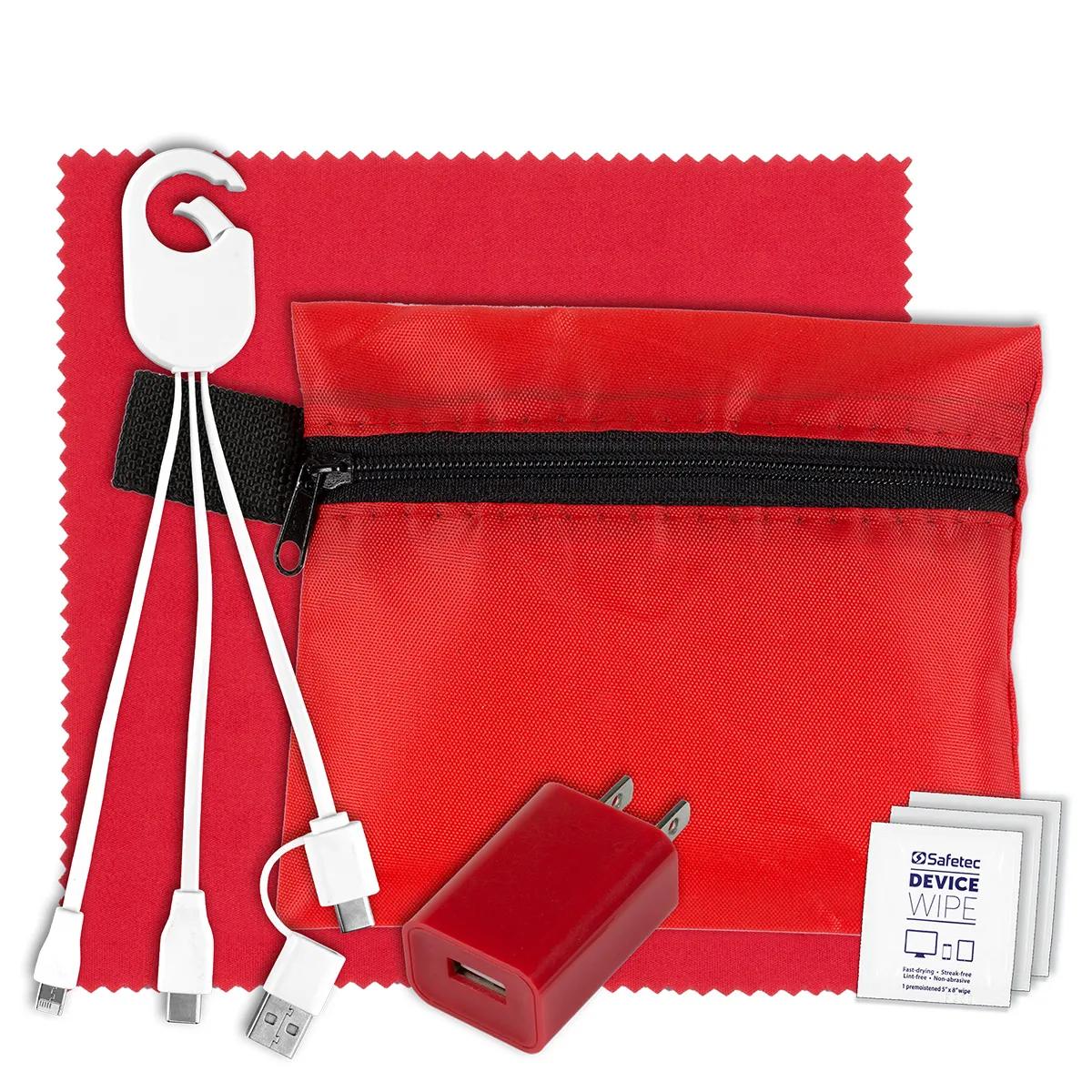 Tech Travel Kit USB Charger Cables Microfiber - 5 x 4.3 in - product view 23