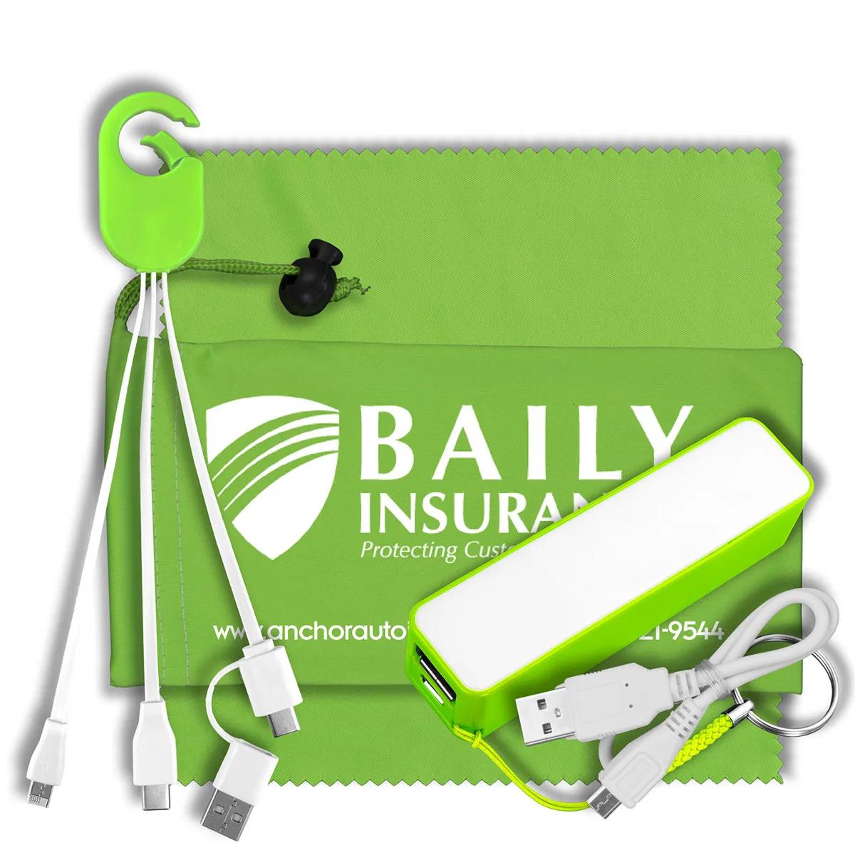 Mobile Tech Power Bank Kit Charging Cables - 3.5 x 7 in - product view 2