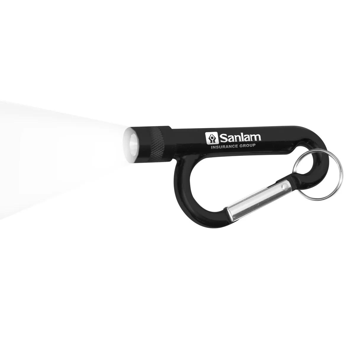 Metal Carabiner Flashlight Aluminum Split Ring - 4 x 1.8 in - product view 2