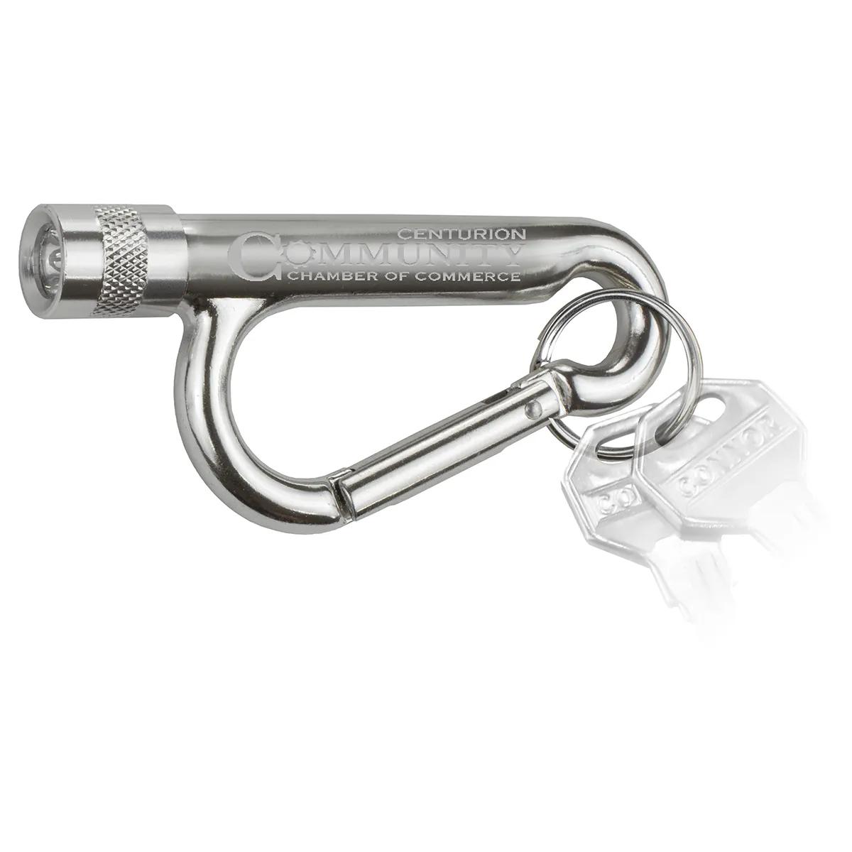 Metal Carabiner Flashlight Aluminum Split Ring - 4 x 1.8 in - product view 3