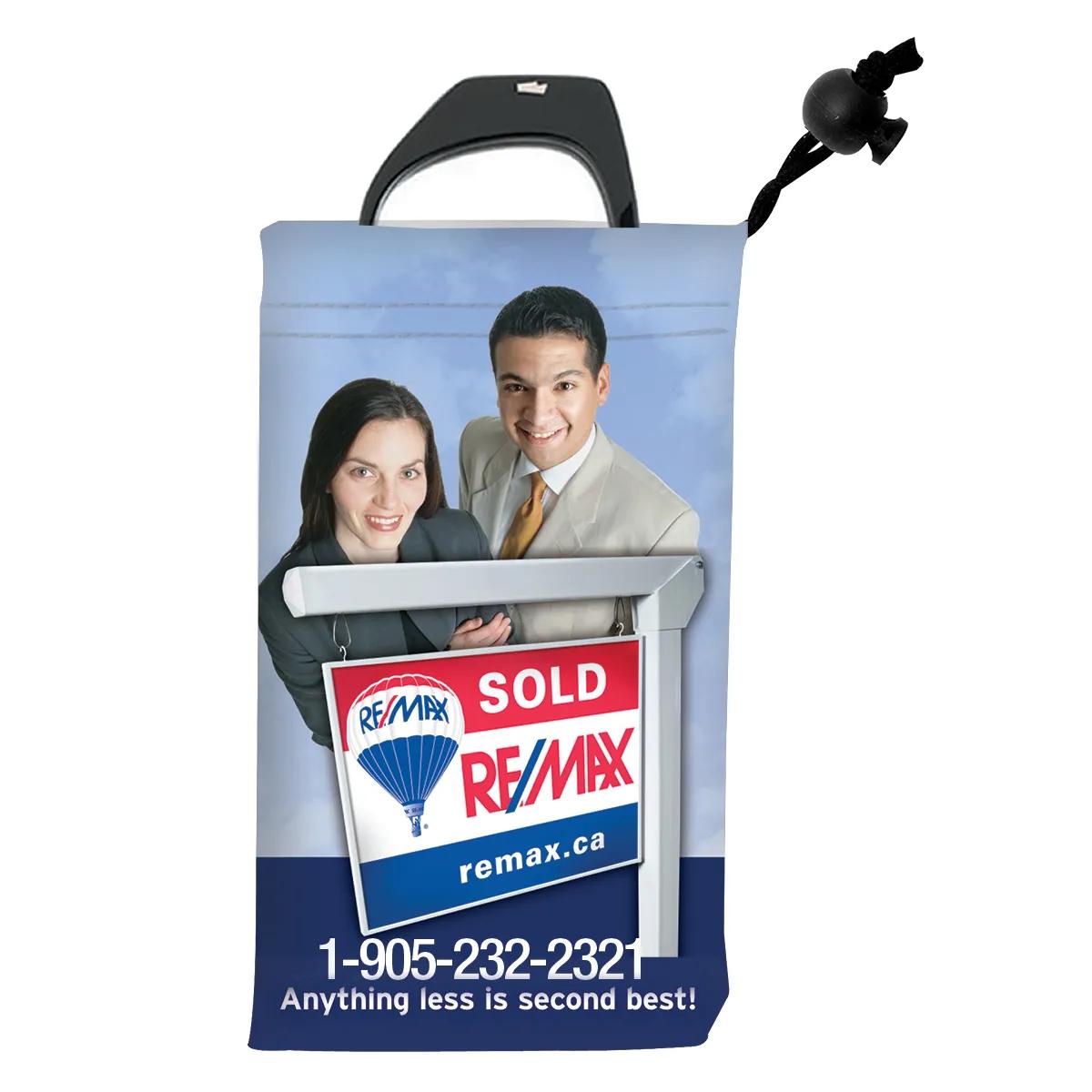 Microfiber Phone Pouch Drawstring Full Color Print - 4 x 7.5 in - product view 2