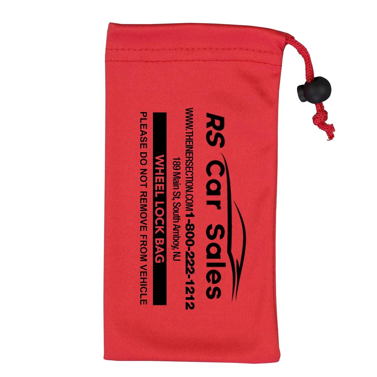 Microfiber Phone Pouch Drawstring Spot Color - 4 x 7.5 in - product view 2
