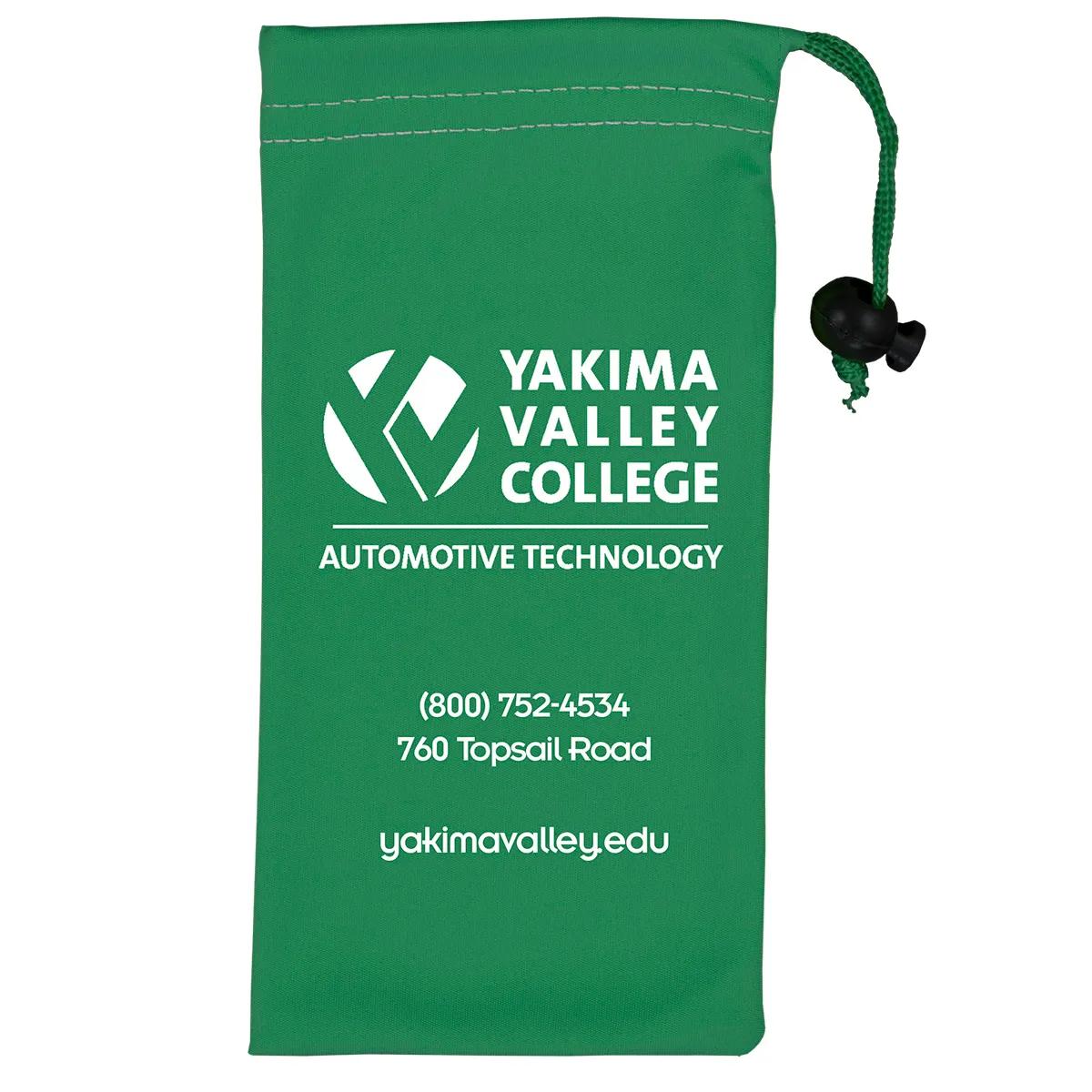 Microfiber Phone Pouch Drawstring Spot Color - 4 x 7.5 in - product view 5