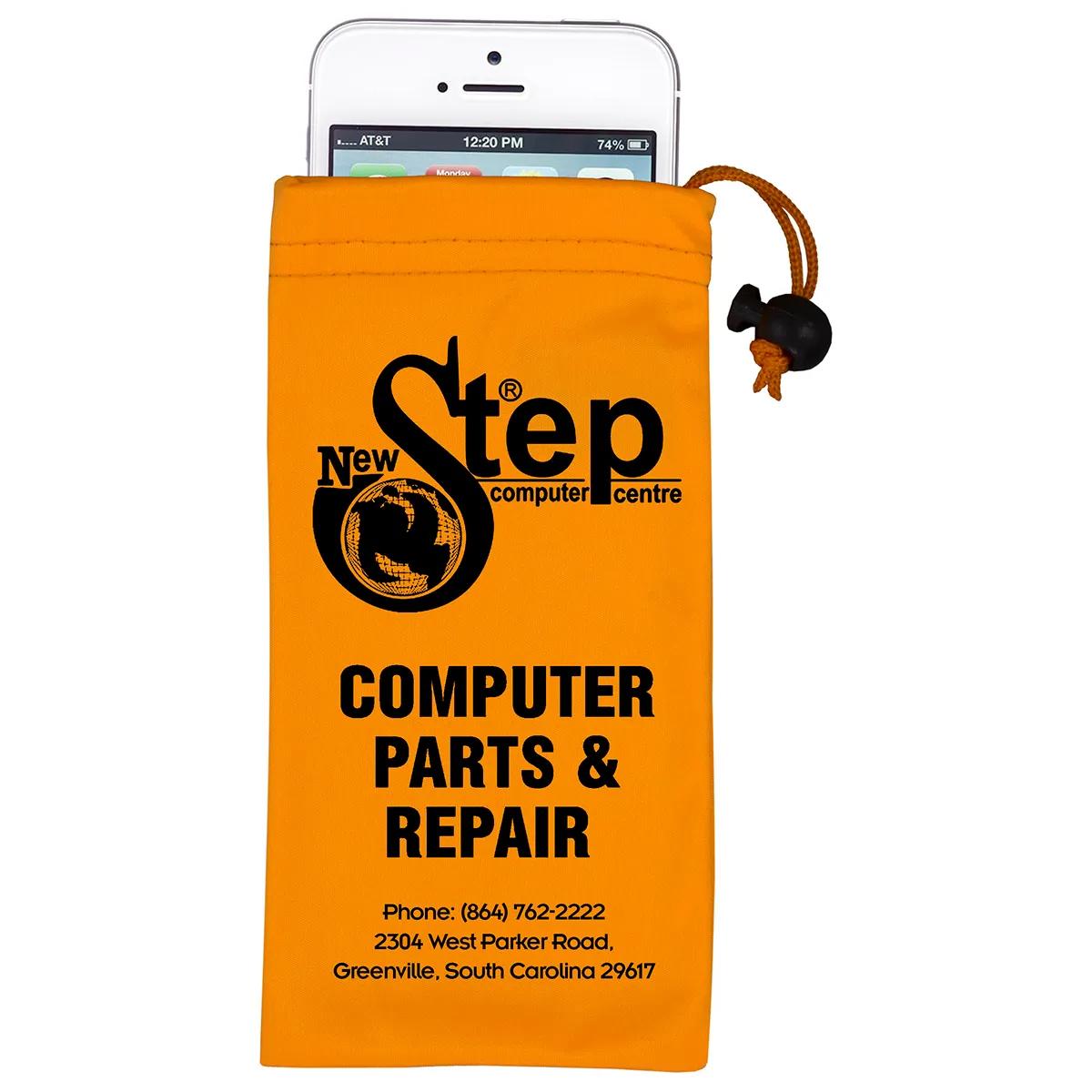 Microfiber Phone Pouch Drawstring Spot Color - 4 x 7.5 in - product view 9