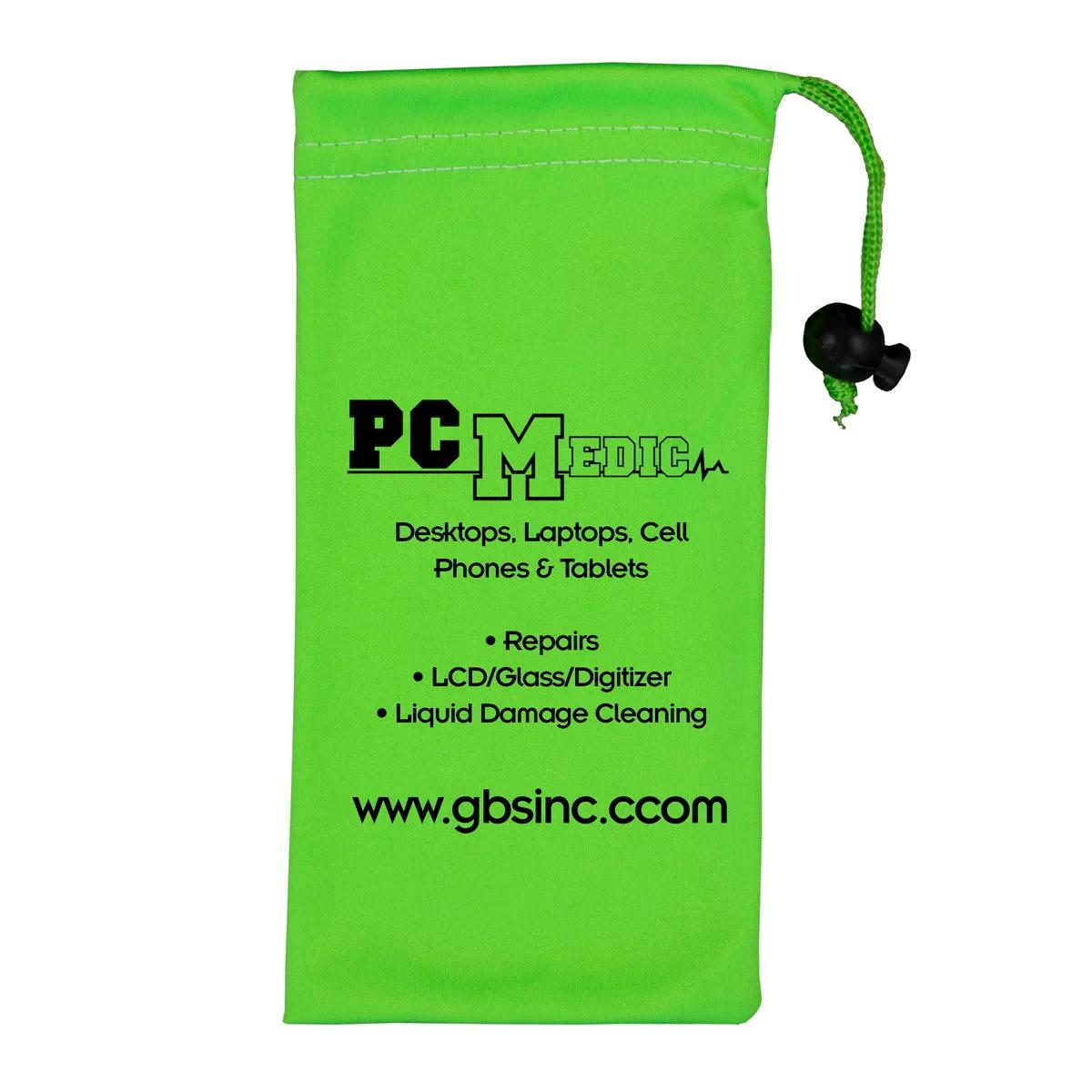 Microfiber Phone Pouch Drawstring Spot Color - 4 x 7.5 in - product view 11