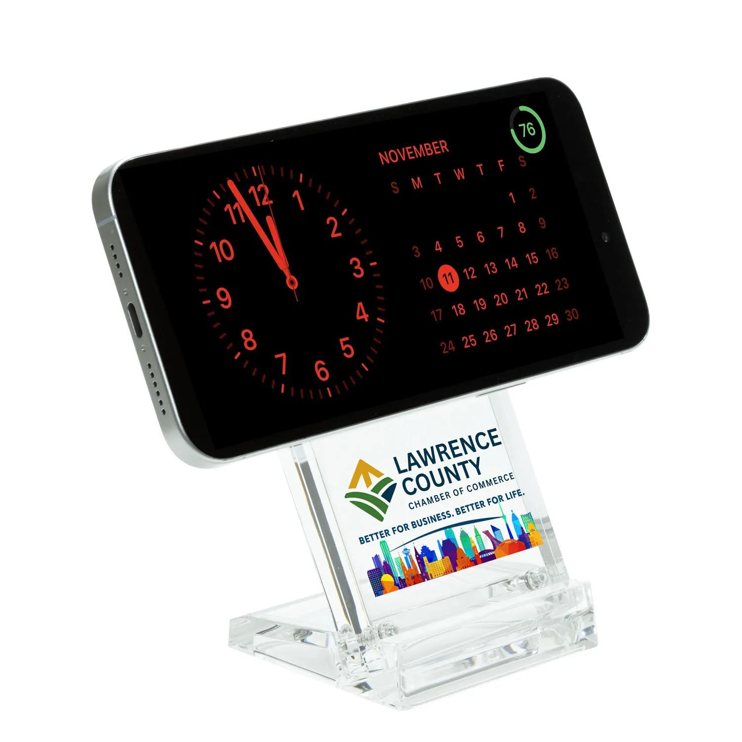 Acrylic Wireless Charger Stand 15W Clear Design - 5 x 2.75 in - product view 4