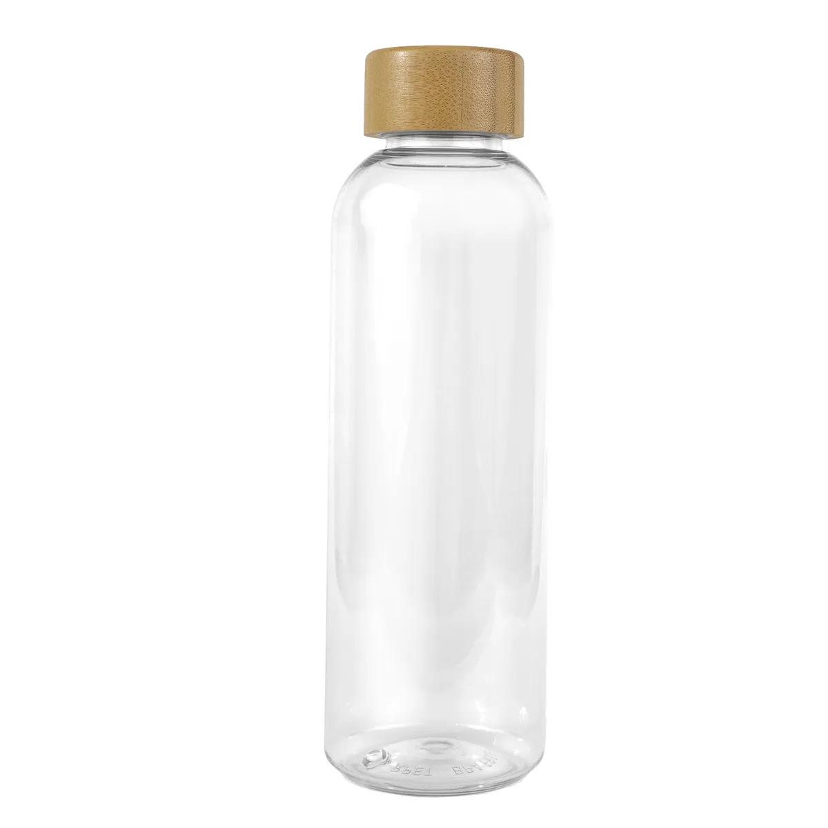 Recycled RPET Water Bottle Bamboo Cap Clear - 22 oz - product view 9