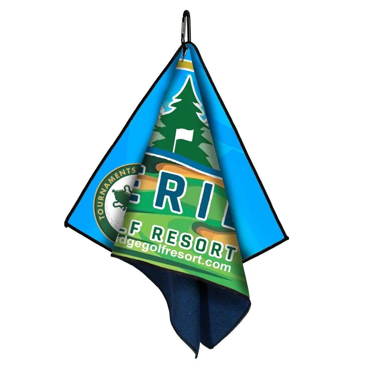 Golf Towel Center Hook Recycled RPET 400 GSM - 24 x 12 in - product view 4