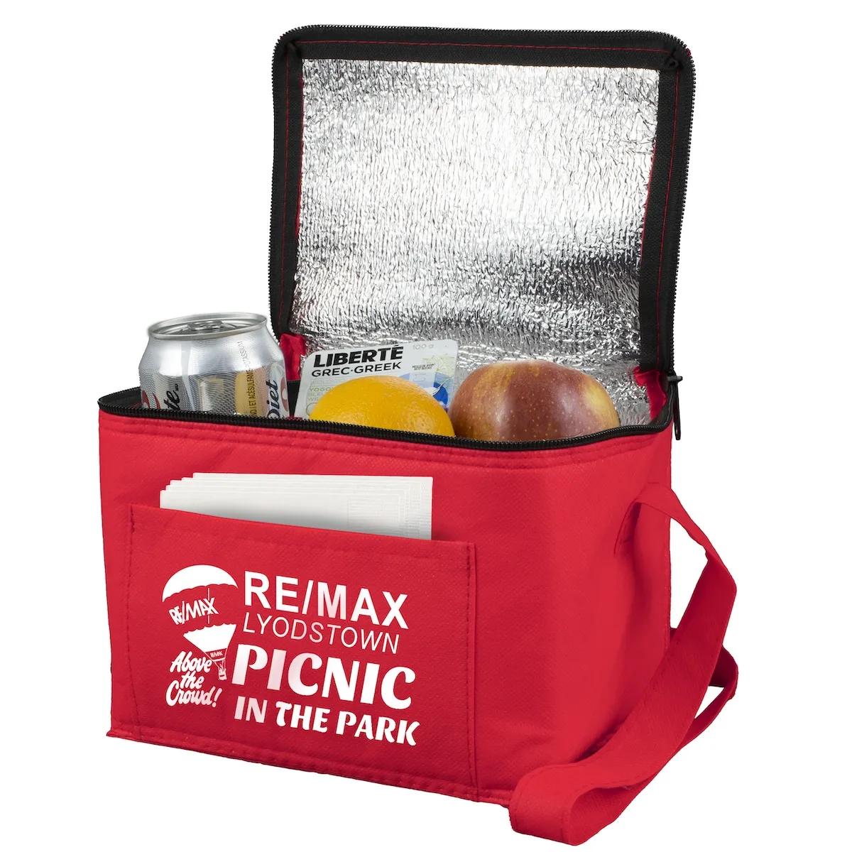 Insulated Cooler Bag Non-Woven 6 Pack Size - 8 x 6 x 6 in - product view 3