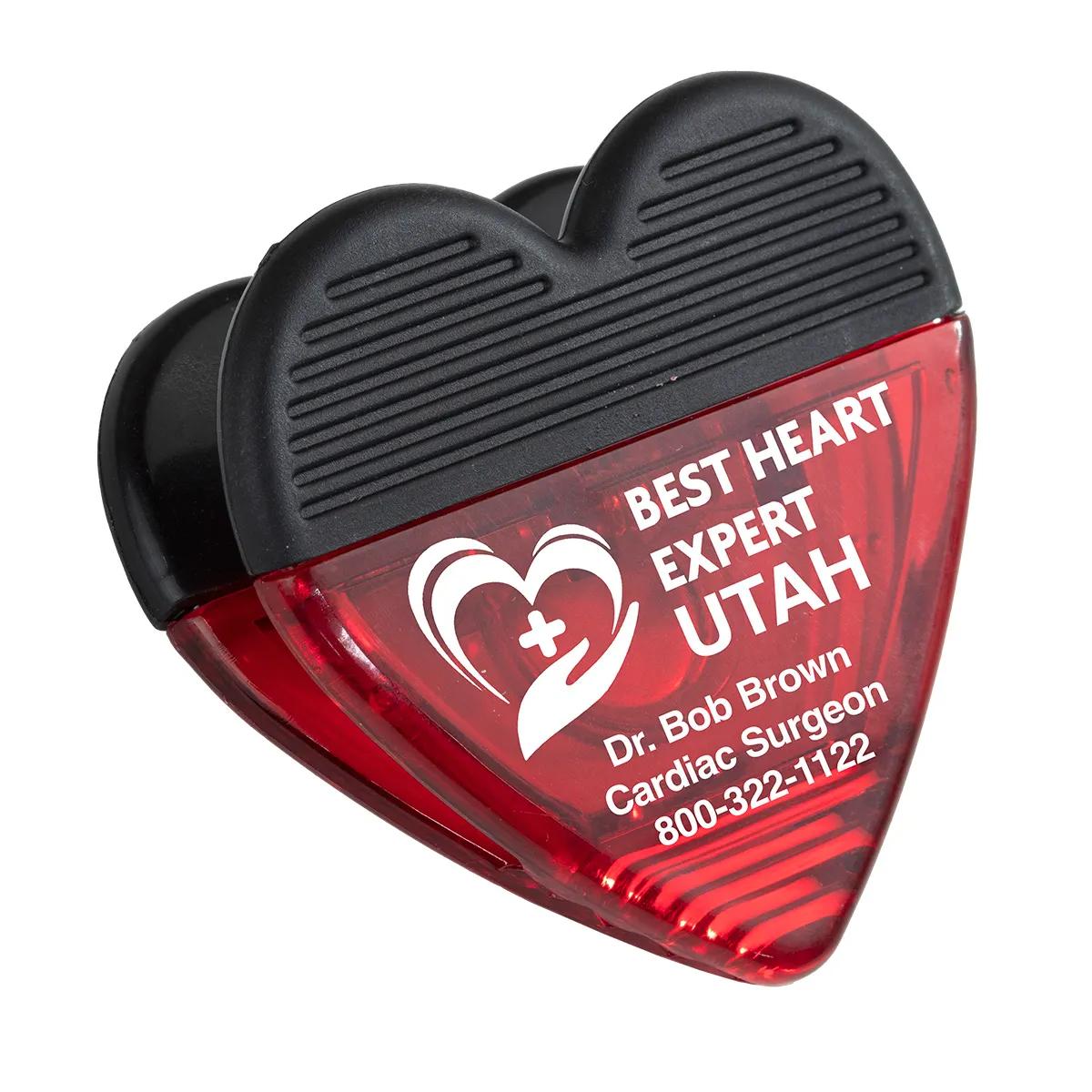 Heart Shaped Magnetic Clip Polypropylene Strong Hold - 2.75 in - product view 9