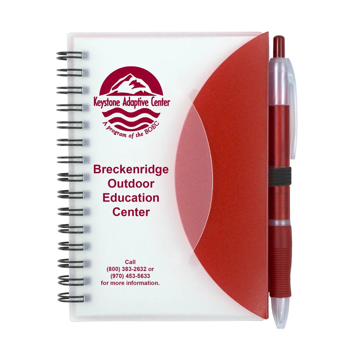 Spiral Notebook with Matching Pen Polypropylene - 3.75 x 5.5 in - product view 2