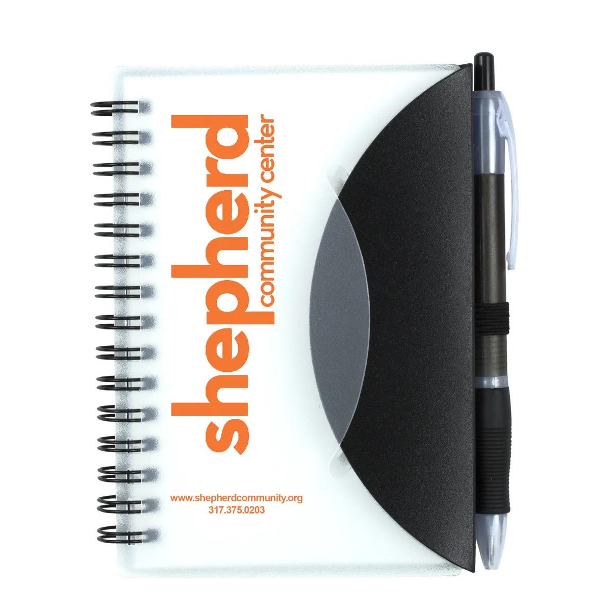Spiral Notebook with Matching Pen Polypropylene - 3.75 x 5.5 in - product view 3