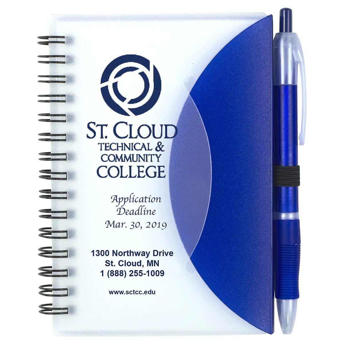 Spiral Notebook with Matching Pen Polypropylene - 3.75 x 5.5 in - product view 4