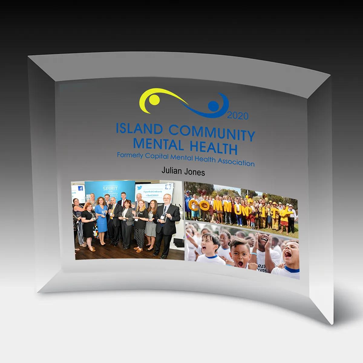 4" x 6" Curved Standing Award - product view 1