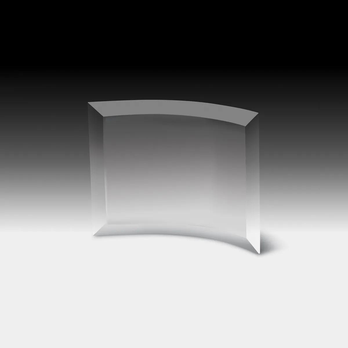 Curved Acrylic Award Beveled Edges Standing - 4 x 6 in - product view 2