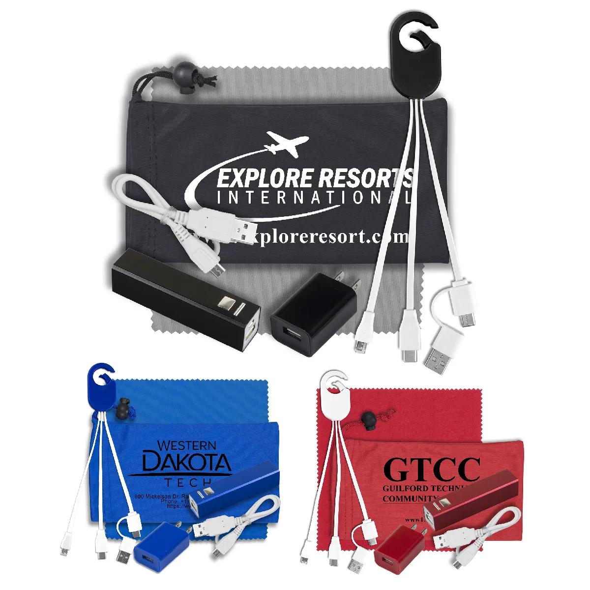 Mobile Tech Power Bank Kit with Microfiber Pouch - 3.5 x 7 in