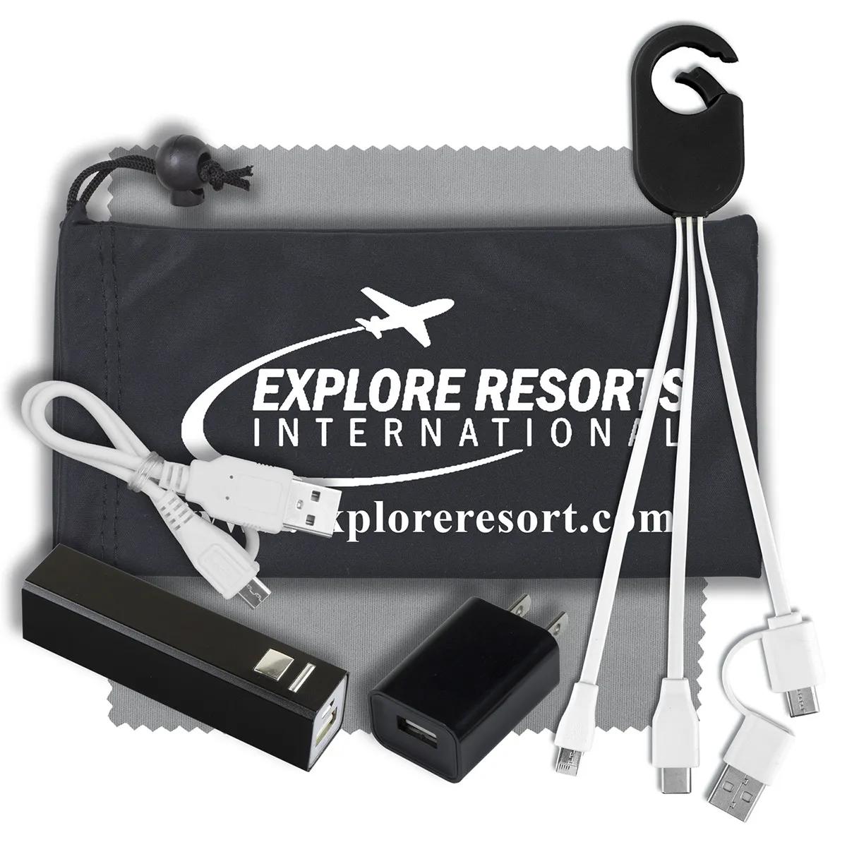 Mobile Tech Power Bank Kit with Microfiber Pouch - 3.5 x 7 in - product view 2