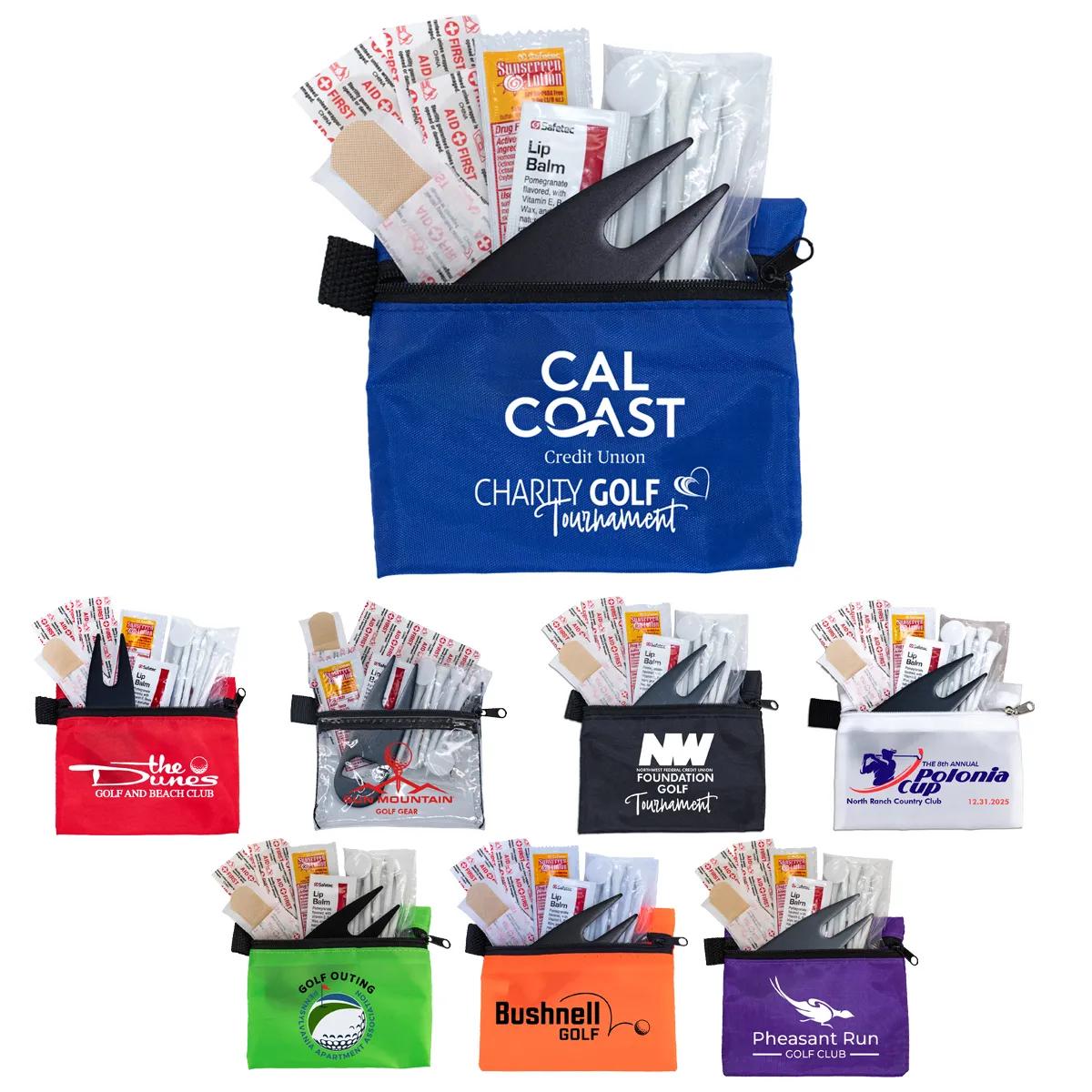 Golf Kit 15 Piece with Metal Divot Tool Polyester - 5 x 4.25 in