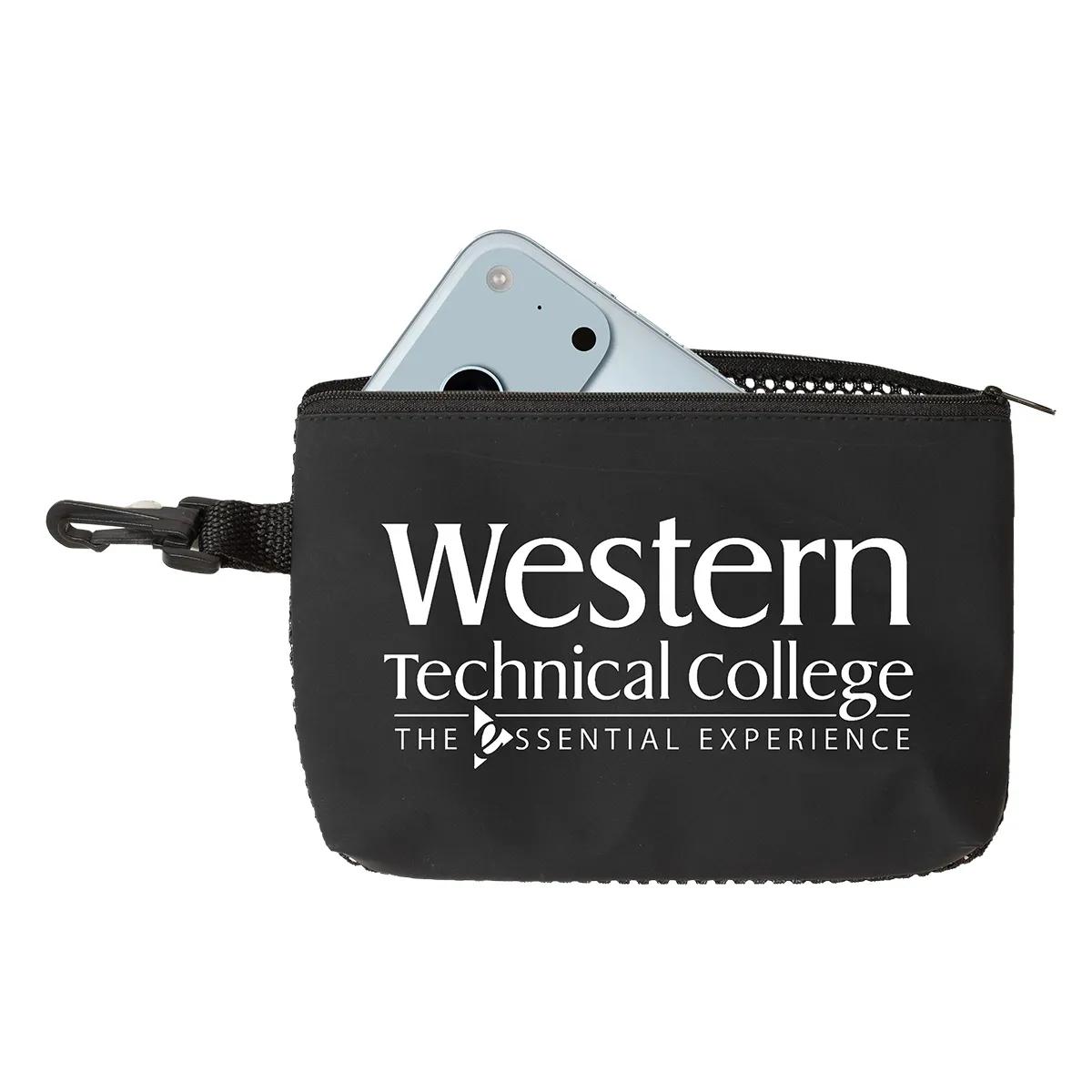 Mesh Zipper Storage Pouch See-Through Polyurethane - 8 x 5 in - product view 4