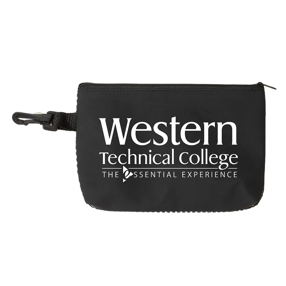 Mesh Zipper Storage Pouch See-Through Polyurethane - 8 x 5 in - product view 5