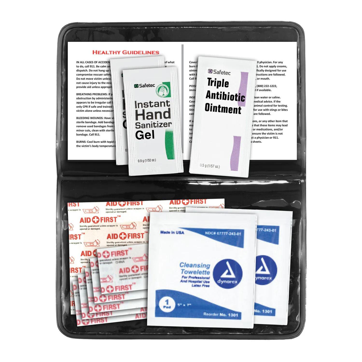 First Aid Kit 12 Piece Colorful Vinyl Pouch - 4.5 x 4.5 in - product view 3