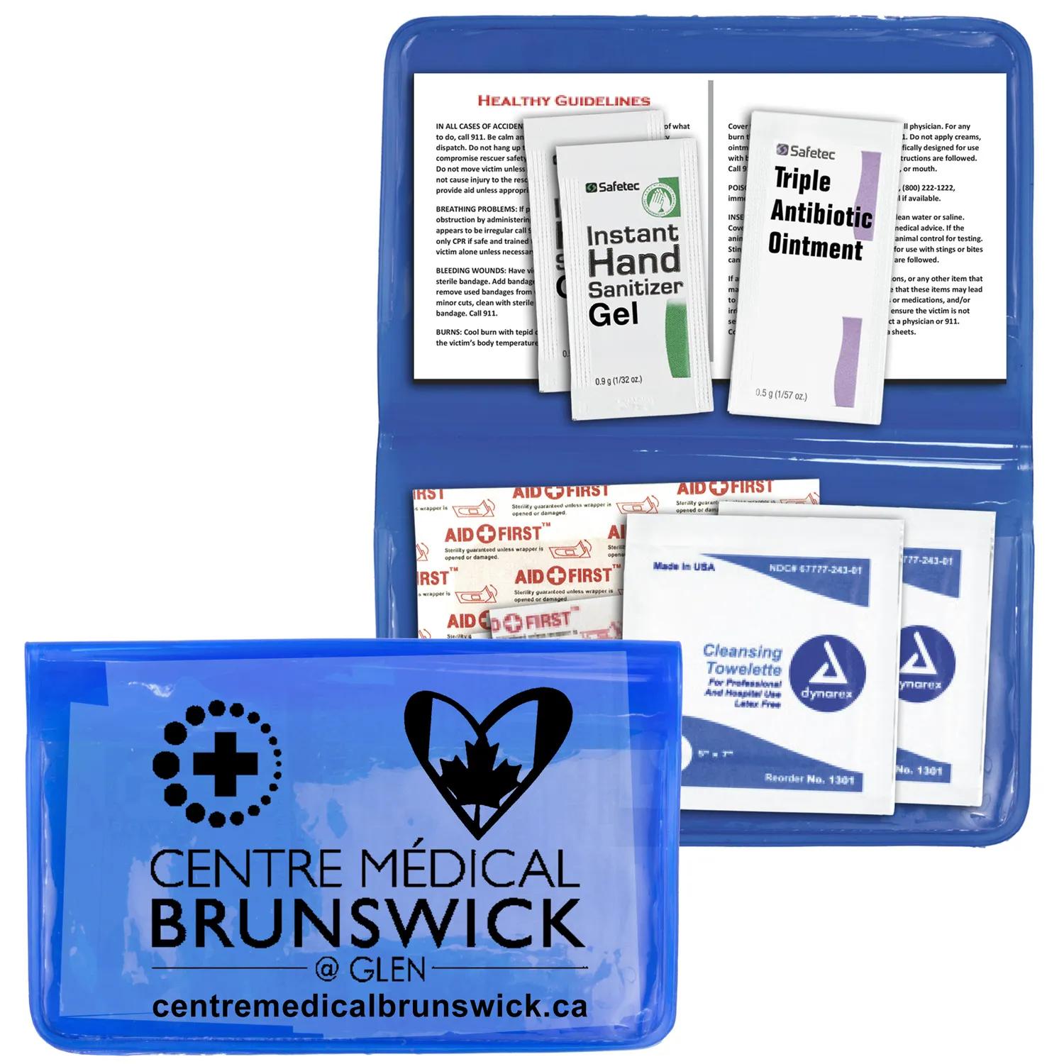 First Aid Kit 12 Piece Colorful Vinyl Pouch - 4.5 x 4.5 in - product view 5