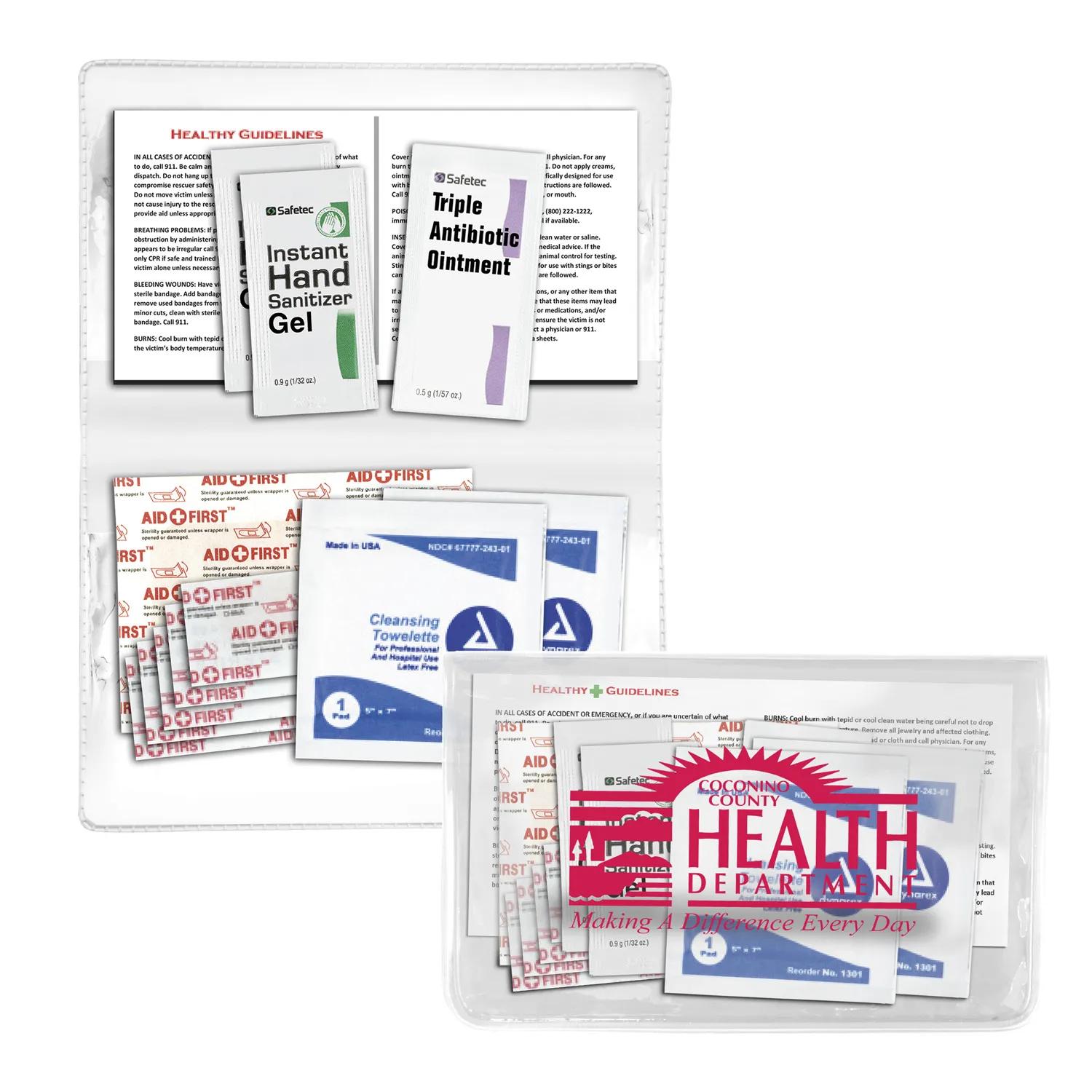 First Aid Kit 12 Piece Colorful Vinyl Pouch - 4.5 x 4.5 in - product view 10