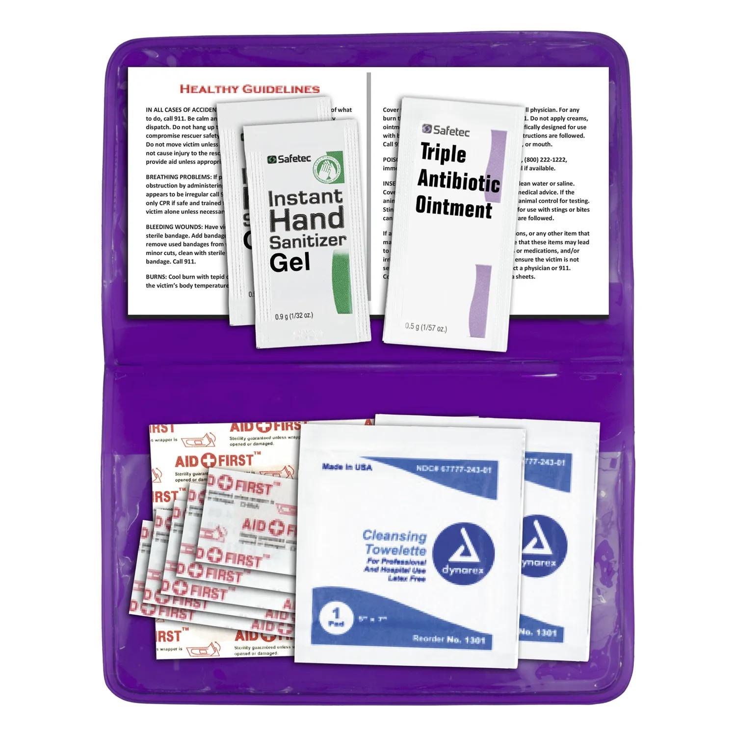 First Aid Kit 12 Piece Colorful Vinyl Pouch - 4.5 x 4.5 in - product view 17